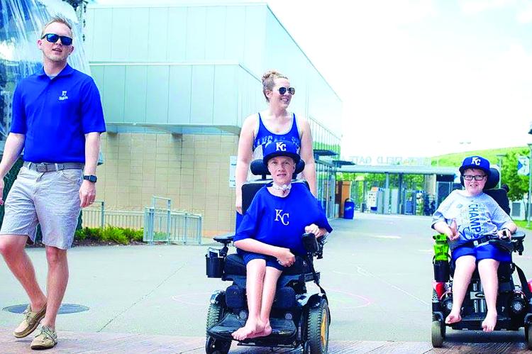 Andrew Morris (from left), Meghan Morris, Noah Marker and Kane Marker grinning from ear to ear leaving the Royals Stadium. MARKER FAMILY | Submitted
